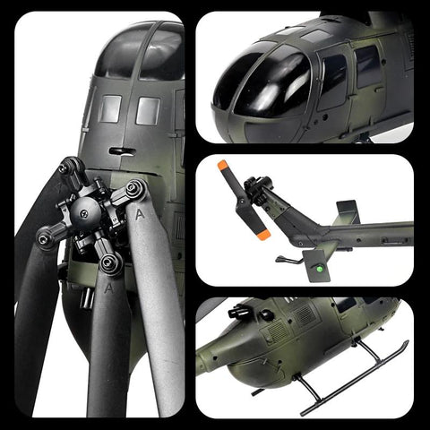 2.4G C186 Military RC Helicopter 4 propellers 6 axis electronic gyroscope for stabilization-TB01411-Veeddydropshipping