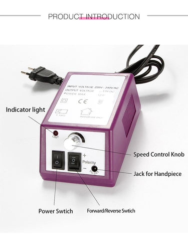 Nail Drill Machine Electric Manicure 5pcs Milling Cutter Set tools-BH01050-Veeddydropshipping