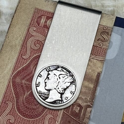 Clip Credit Card Holder w/ Vintage Mercury-MF00734-Veeddydropshipping