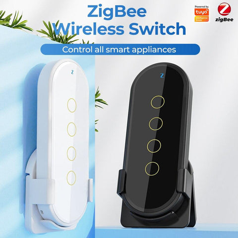 Tuya ZigBee Wifi Wireless Smart Home Switch 4 Gang 12 Scene App -CE00642-Veeddydropshipping