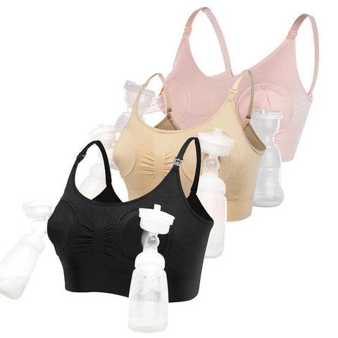 Maternity Bra Cotton Bra For Nursing Push Up Hands Free Breast Pump-TB00646-Veeddydropshipping