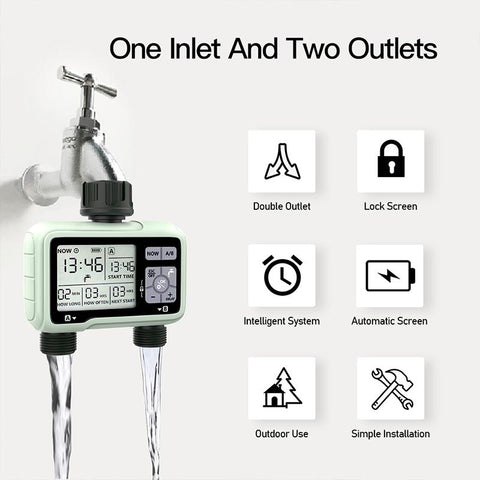 Super Timing System 2-Outlet Water Timer-HA01527-Veeddydropshipping