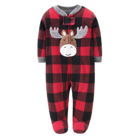 Baby Pajamas Zipper Fleece Newborn Girls Romper Warm Winter-TB00291-Veeddydropshipping