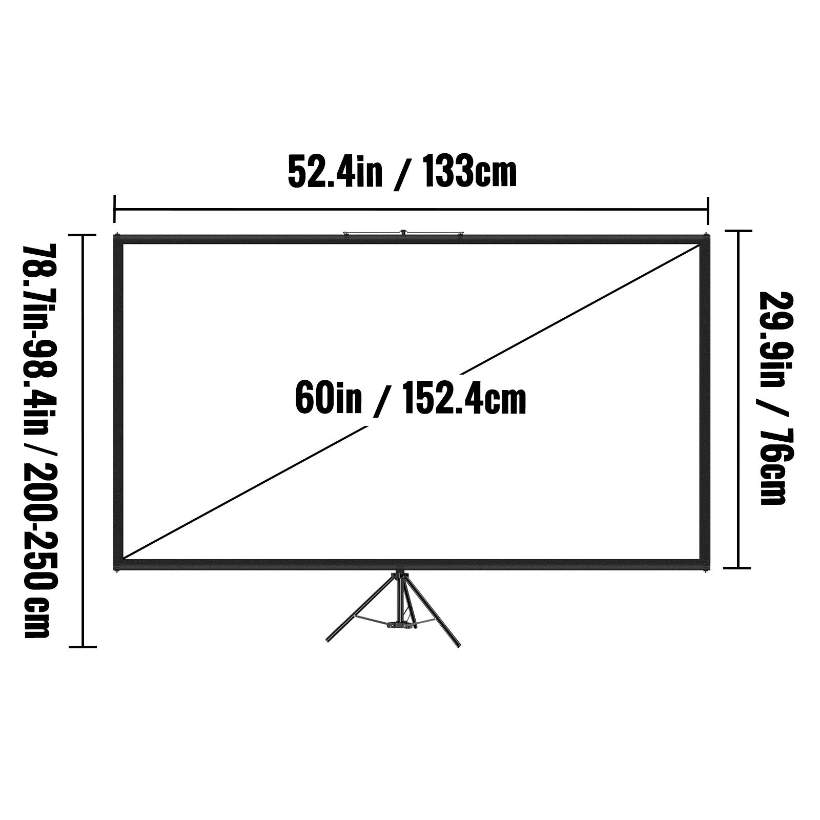Tripod Projector Screen Portable Home Cinema-Veeddydropshipping