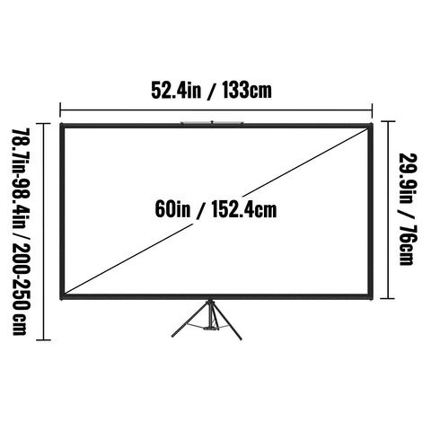 Tripod Projector Screen Portable Home Cinema-Veeddydropshipping