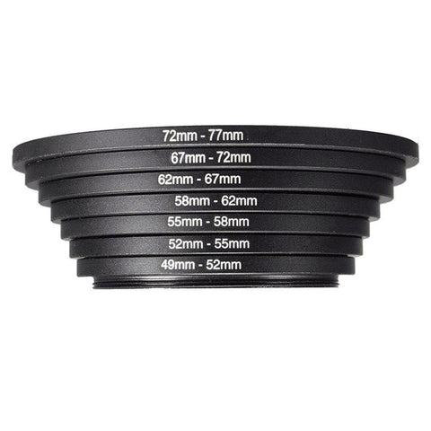 7pcs Universal 49 77mm  Camera Ring Adapter DSLR Mini Step Up Professional -CE00385-Veeddydropshipping