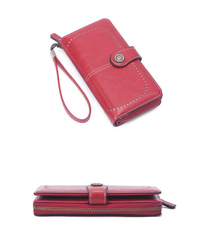 Wallets For Woman Long Zipper Large Ladies Clutch-BS00205-Veeddydropshipping