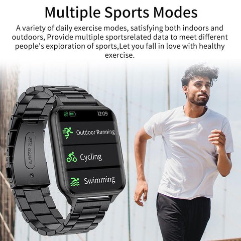 Smart Watch Men Heart Rate Body Temperature Blood Oxygen Flashlight-CE00550-Veeddydropshipping