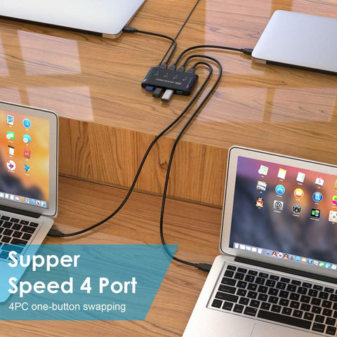 Switcher with Extender 4 Computers Share USB Ports-CO00146-Veeddydropshipping