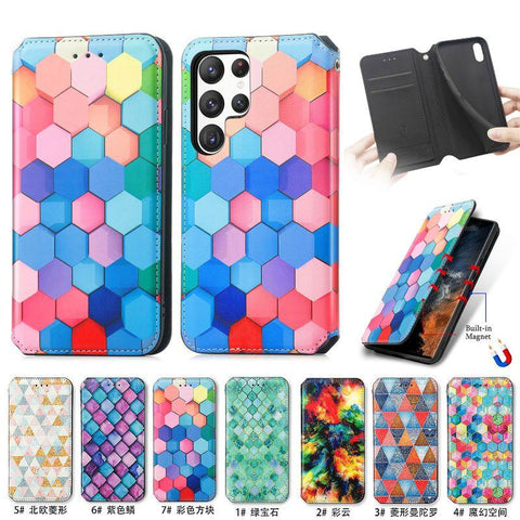 Card Wallet Phone Case For Samsung Galaxy S22 S21 S20 FE Ultra S10 S9 S8 Plus-PA00242-Veeddydropshipping
