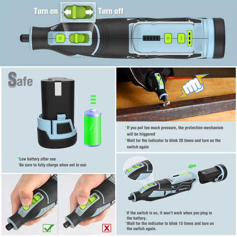 Wireless Rotary Tool with Engraving Accessories-TI00021-Veeddydropshipping