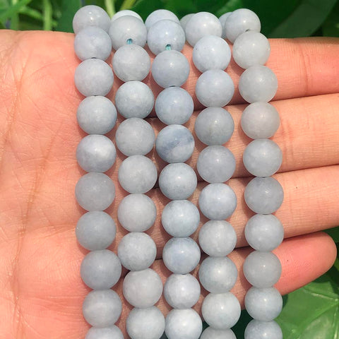 Natural Stone Matte Round Beads for Jewelry Making  Perles-JW01498-Veeddydropshipping