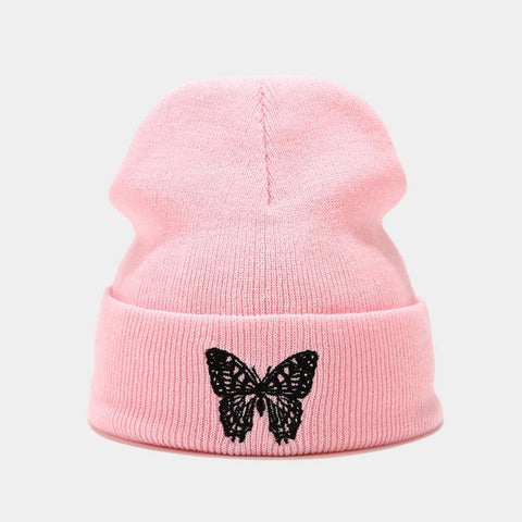 Butterfly Knitted Cap Women&#39;s Warm Beanies-MF00980-Veeddydropshipping