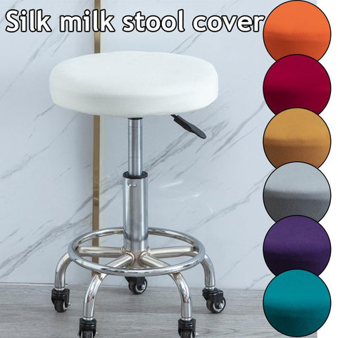 Round Elastic Bar Stool Covers Round Chair Cover-HA00408-Veeddydropshipping