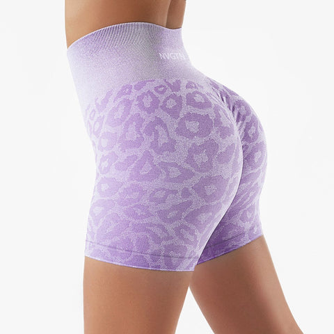 Wild Thing Leopard Seamless Shorts Spandex Shorts Women Fitness Elastic -OS00790-Veeddydropshipping