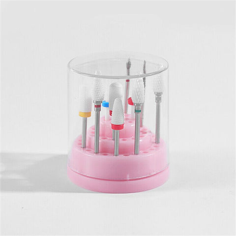 Acrylic Nail Drill Bits Storage Box Holder Display Nail Files -BH01053-Veeddydropshipping
