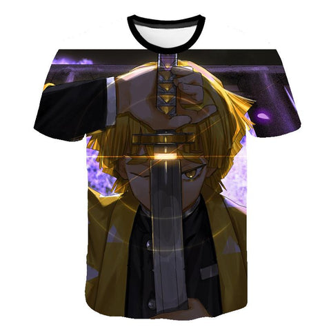 2023 Summer New Demon Slayer T Shirts 1 3 4 6 8 14 Years Kids Children-TB01152-Veeddydropshipping