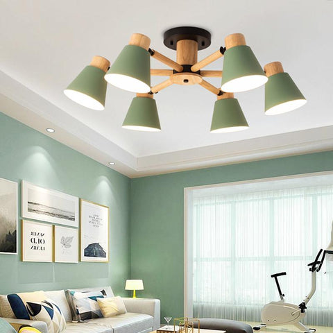 Solid wood chandelier modern lamp lighting-TI00408-Veeddydropshipping