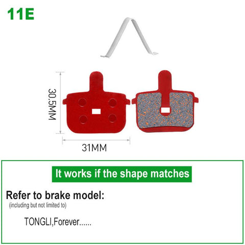 1 Pair Bicycle Disc Brake Pads Semi-Metallic Hydrauli Disc Brake-AM00173-Veeddydropshipping