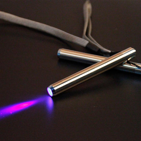 Mini LED Stainless Steel Mini Lamp 395/365 UV Flashlight Torch Ultra Violet Light-TI00788-Veeddydropshipping
