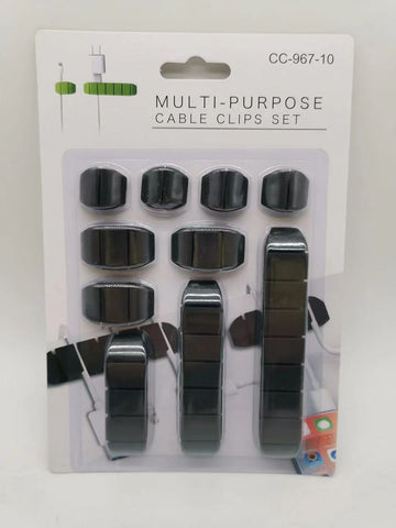 STONEGO Cable Organizer Silicone USB Cable Winder Desktop Tidy Management Clips-PA00847-Veeddydropshipping
