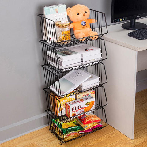 Cartoon steel kitchen cart snacks grocery storage-HA01681-Veeddydropshipping