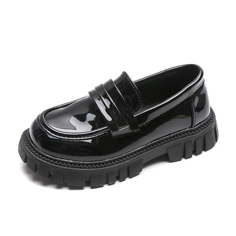Princess Shoes 2022 Spring Black Loafers Baby Boys School Shoes-TB00126-Veeddydropshipping