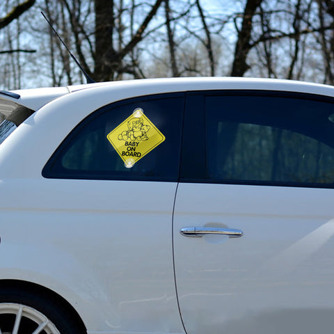 Type Stickers for Car Styling Kids in Car Safety Warning Yellow Decals-AM00826-Veeddydropshipping