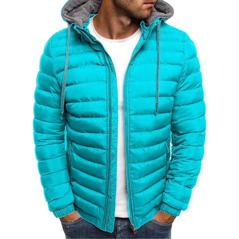 Thin Warm Snow Coats Male Hooded Windbreaker-MF01193-Veeddydropshipping