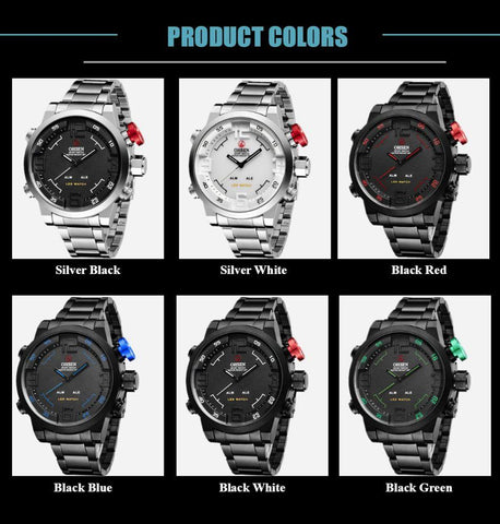 Digital Quartz Men Business Wristwatches White -JW00749-Veeddydropshipping