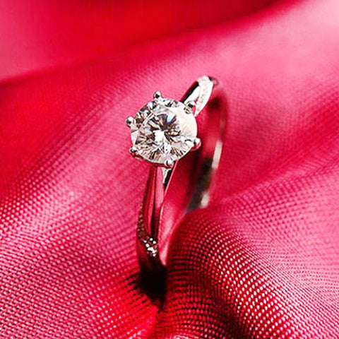 Women High Quality Zircon Ring Silver Wedding Bridal Jewelry  -JW00561-Veeddydropshipping
