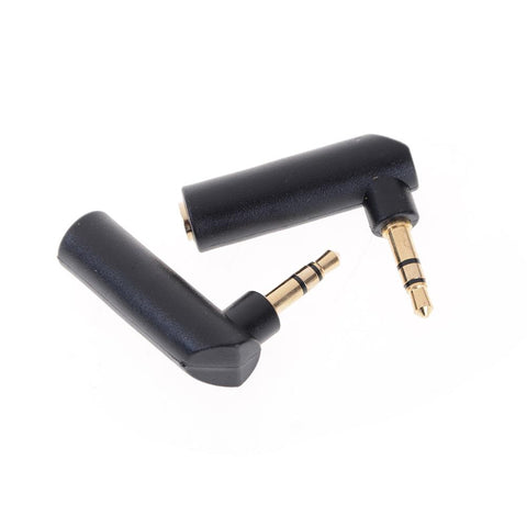 2pcs/lot Gold-plated Connector 3.5 Jack Right 90 Degree Angle Female To 3.5mm 3-CE00072-Veeddydropshipping