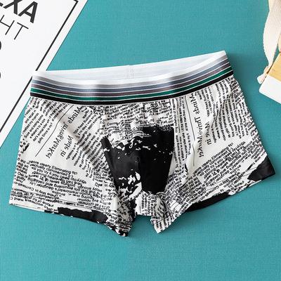 Cotton Fashion Printed Men Cartoon print Boxer Shorts-MF01413-Veeddydropshipping