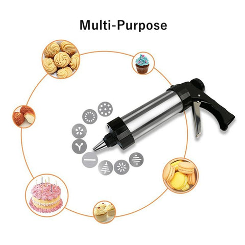 Stainless Steel Cake Cream Decorating Gun Sets-HA01774-Veeddydropshipping