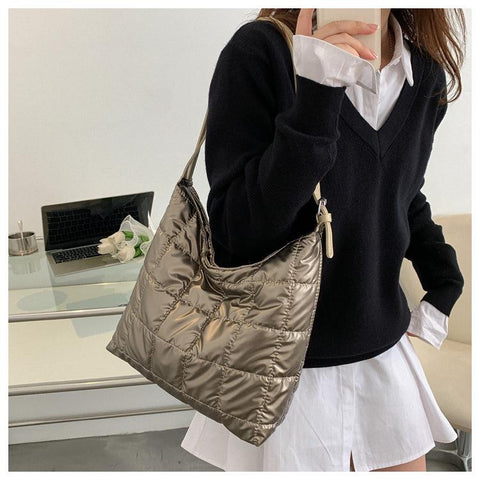 Shoulder Bag Large Capacity Casual Tote Bags Soft Handbags-BS00144-Veeddydropshipping