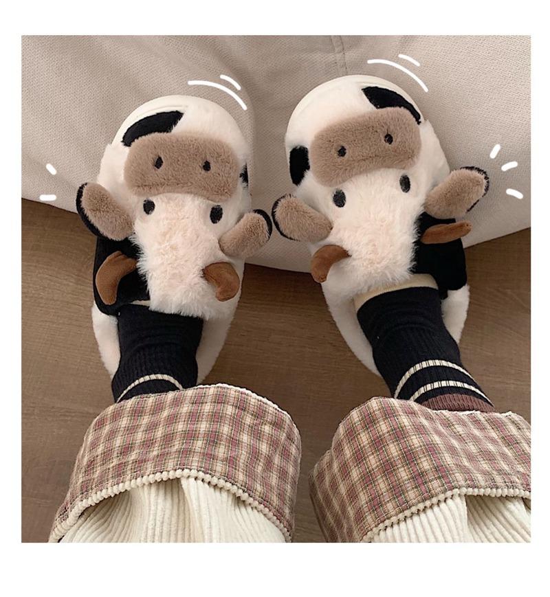 Girls Kawaii Fluffy Winter Warm Slippers Woman Cartoon-BS01245-Veeddydropshipping