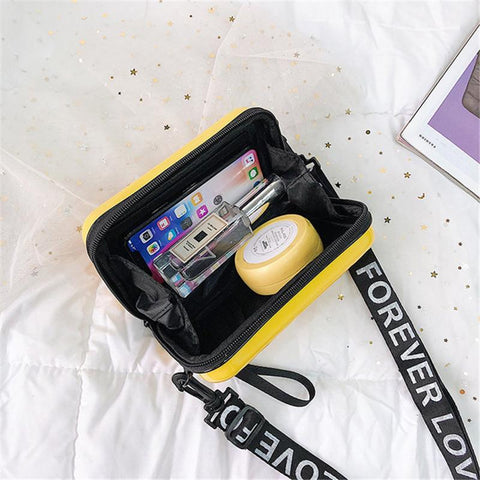 Suitcase Box Shape PVC Women Handbag Shoulder Bag Mini Luggage-BS00168-Veeddydropshipping