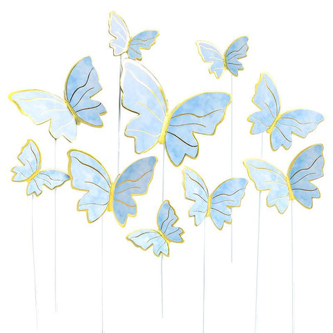 Decorations Romantic Butterflies Cake Toppers-HA00737-Veeddydropshipping