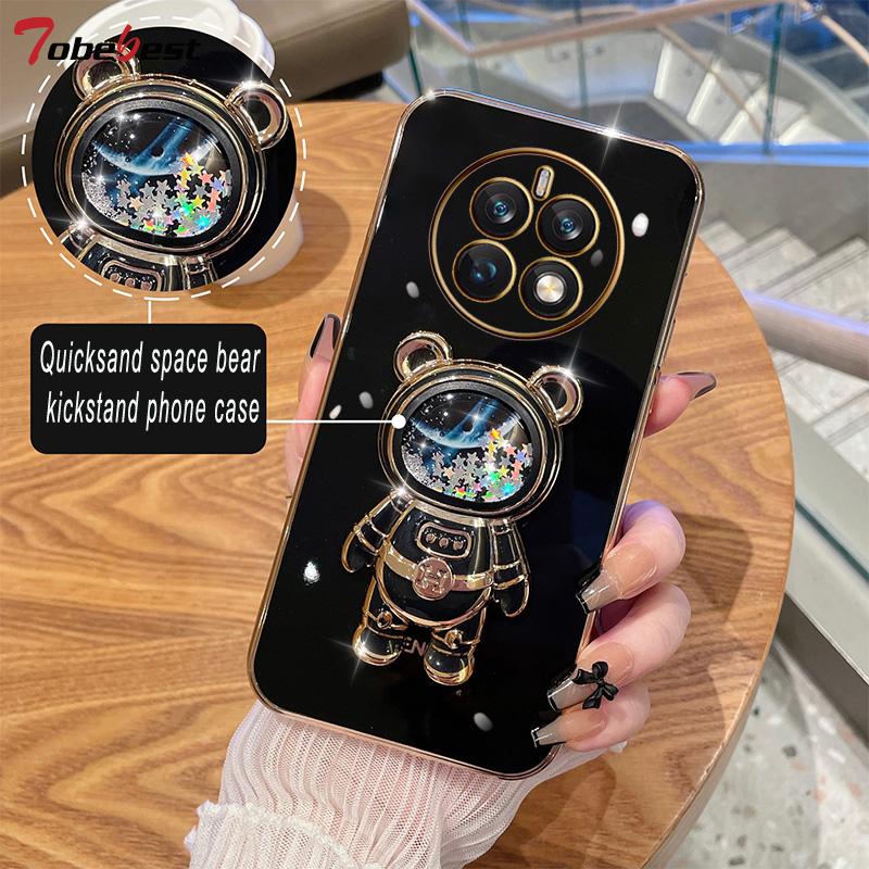 Quicksand space bear kickstand phone case for Huawei Mate 50 40 30 20 10 Pro 20X Coque Stand Soft Back Cover-PA00254-Veeddydropshipping
