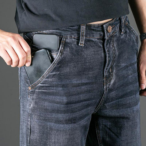Multi-Pocket Black Male Jeans Men Men&#39;S Jean-MF00618-Veeddydropshipping