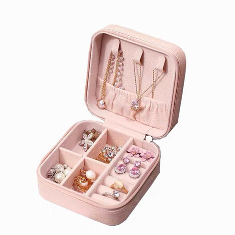 Zipper Travel Trinket Simple Portable Palm Jewelry Box-JW01697-Veeddydropshipping