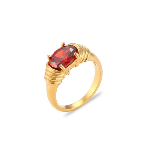 3A Zircon Shiny Stone Ring 18K Gold Plated Rings For Women-JW00023-Veeddydropshipping