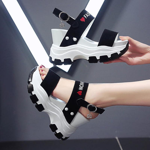 Summer Chunky High Heels Female Wedges Shoes for Women-BS00896-Veeddydropshipping