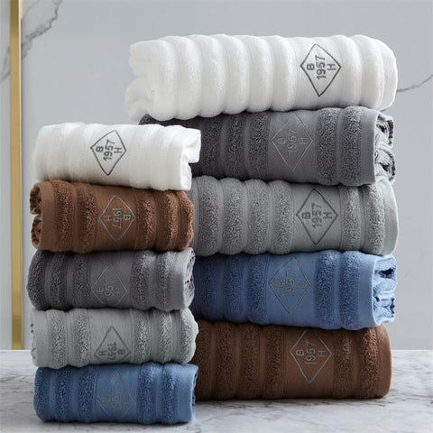 Face Towel Long-Staple Cotton Bath Towel Set-HA00556-Veeddydropshipping