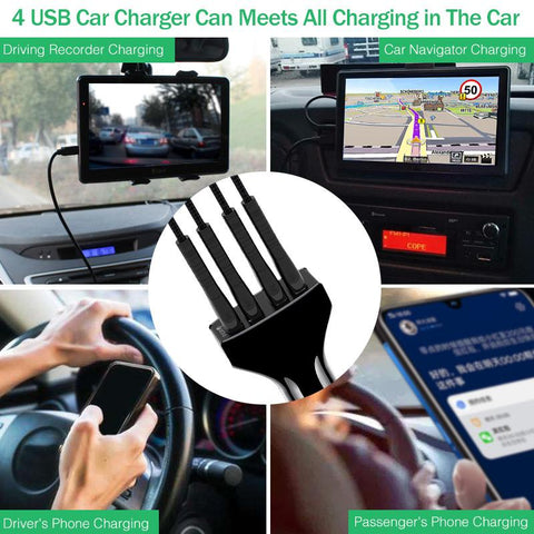 LOVECOM 30W 4 Ports Car Charger Quick Charge 3.0-PA01126-Veeddydropshipping
