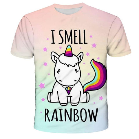 2023 New Summer Baby Boys Unicorn T shirt Cartoon Print Kids T-Shirts-TB01144-Veeddydropshipping