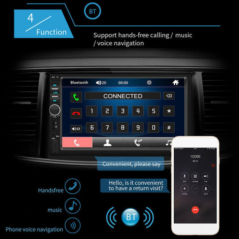 12V Stereo Automotive Multimedia Bluetooth Car Radio 2 din With 7 inch-AM00647-Veeddydropshipping