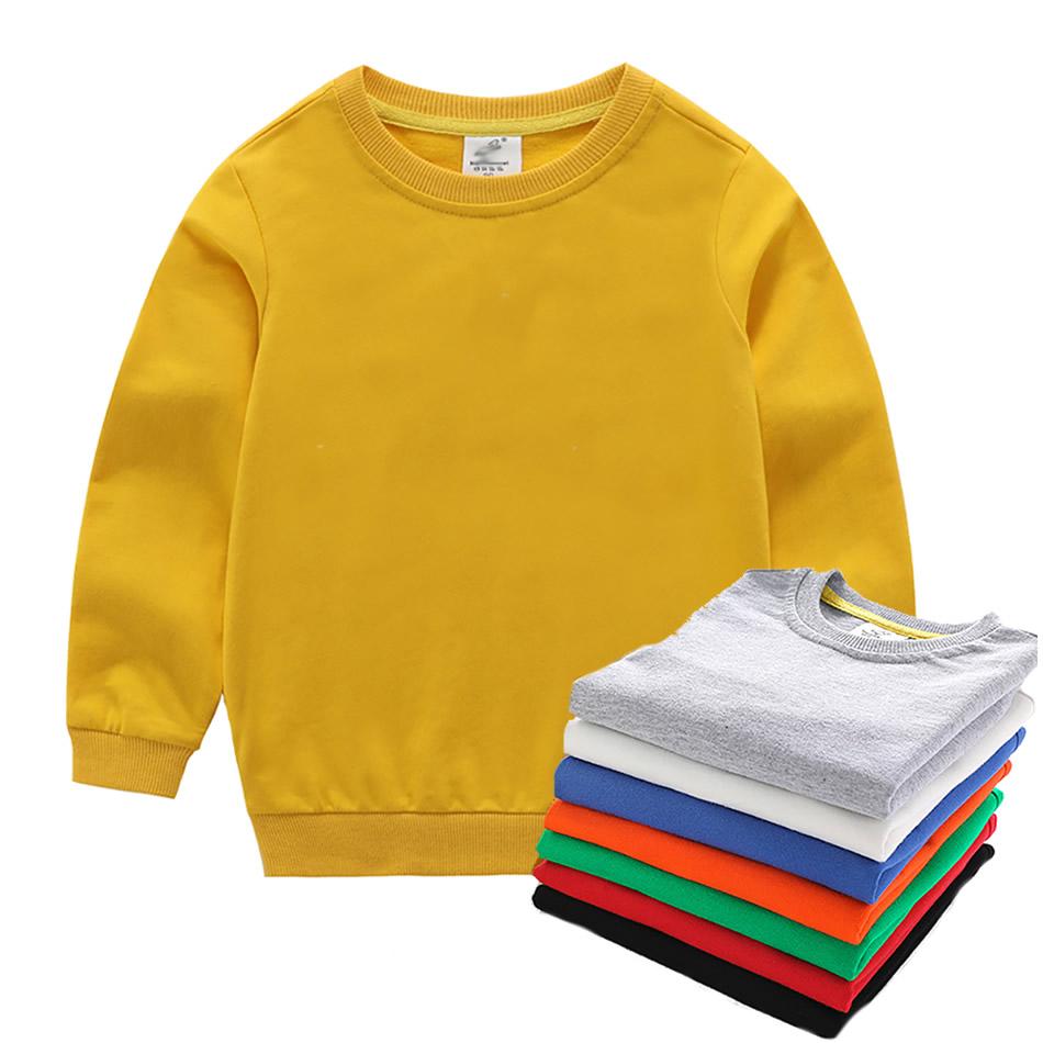 Boys Basic Style Sweatshirt Kids Autumn Solid Color Inner Matching Tops-TB01332-Veeddydropshipping