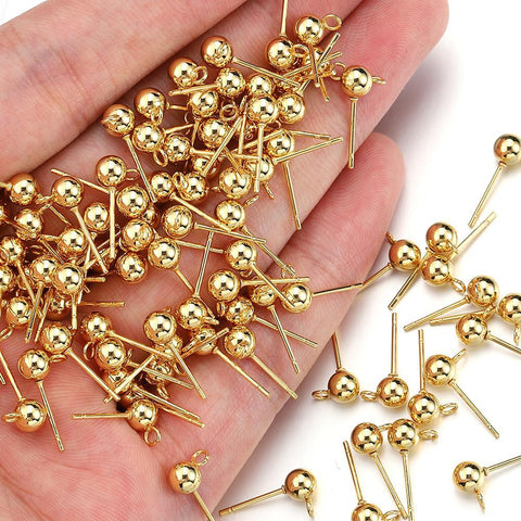 Stainless Steel Open Rings Gold Color Earrings for DIY Jewelry -JW01576-Veeddydropshipping