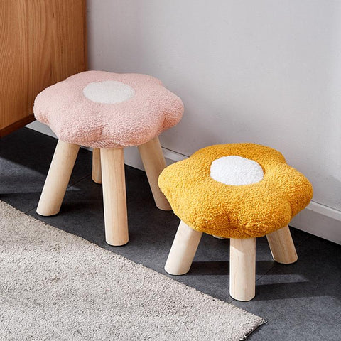 Plush Flower Chair Cover Cute Footrest Stool Covers-HA00520-Veeddydropshipping